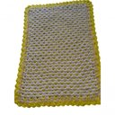 Ver imagem 3 de Tapete Crochê Dupla Face Artesanal Amarelo e Branco