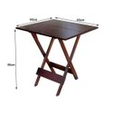 Ver imagem 2 de Mesa Dobrável de Madeira 80x80 - Imbuia