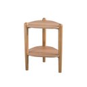Ver imagem 3 de Mesa Lateral Orgânica 44,6cm com Prateleira e Pés em Madeira Cor:hanover