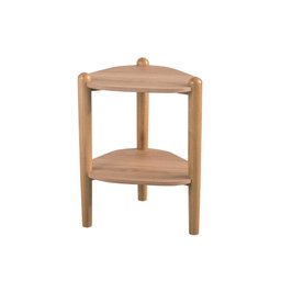 Mesa Lateral Orgânica 44,6cm com Prateleira e Pés em Madeira Cor:hanover - 3