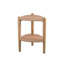 Ver imagem 3 de Mesa Lateral Orgânica 44,6cm com Prateleira e Pés em Madeira Cor:Hanover