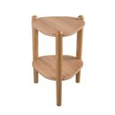 Ver imagem 2 de Mesa Lateral Orgânica 44,6cm com Prateleira e Pés em Madeira Cor:Hanover