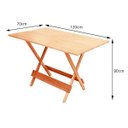 Ver imagem 2 de Mesa Dobrável de Madeira 1,20x70 - Natural