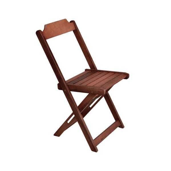 Cadeira de Madeira Dobravel - Imbuia - 1