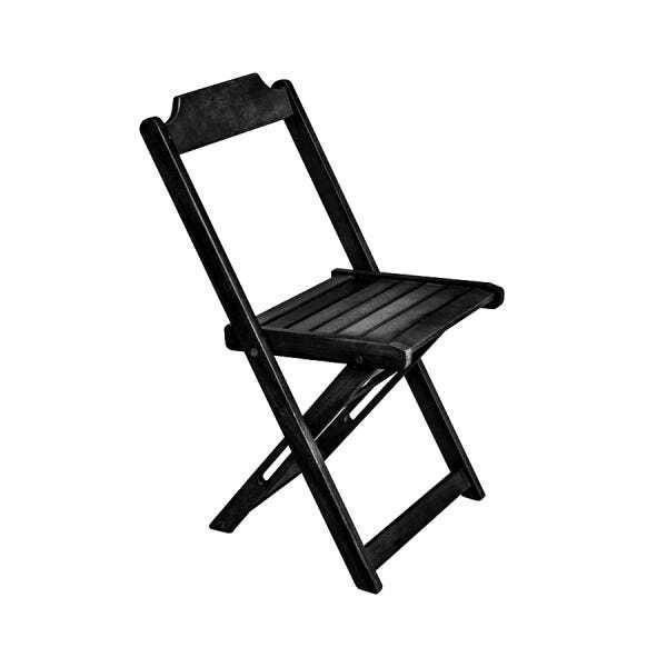 Cadeira de Madeira Dobravel - Preto