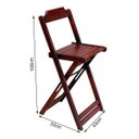 Ver imagem 2 de Cadeira Bistro Alta Dobravel de Madeira - Imbuia