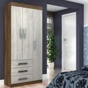 Ver imagem 1 de Guarda-Roupa Solteiro 3 Portas 3 Gavetas Palmas Rodial