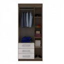 Ver imagem 4 de Guarda-Roupa Solteiro 3 Portas 3 Gavetas Palmas Rodial
