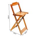 Ver imagem 2 de Cadeira Bistro Alta Dobravel de Madeira - Natural