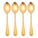 Ver imagem 1 de Jogo 4 Colheres Dourada de Mesa Sopa Jantar Victoria Gold Inox Fratelli