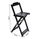 Ver imagem 2 de Cadeira Bistro Dobravel de Madeira (Prime) - Preto