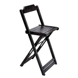 Cadeira Bistro Dobravel de Madeira (Prime) - Preto - 1