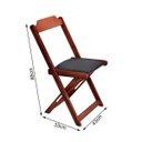 Ver imagem 2 de Cadeira Dobravel De Madeira Estofada Preto - Preto