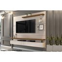 Ver imagem 4 de Painel Quarto P/ Tv até 55 Pol Greco C/ 1 Nicho 183x165cm Off White/demolição - Dj Móveis