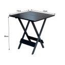 Ver imagem 3 de Jogo de Mesa Dobrável de Madeira 70x70 com 4 Cadeiras Preto
