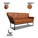Ver imagem 3 de Namoradeira e 2 Poltronas Industrial Pto Anitta Sintét Pu D03 - D'Rossi