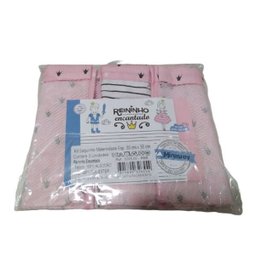 Kit com 3 Saquinhos Maternidade Especial Reininho Encantado - Rosa - 1