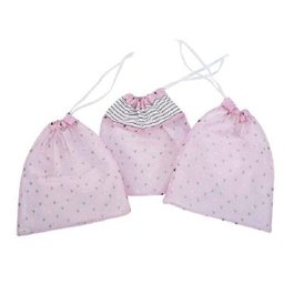 Kit com 3 Saquinhos Maternidade Especial Reininho Encantado - Rosa - 2