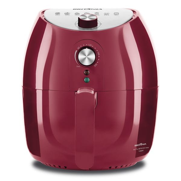 Fritadeira Air Fry Britânia Bfr10vi Inox Vermelha 3,5l 127v Menor preço em Fritadeira Air Fry Britânia Bfr10vi Inox Vermelha 3,5l 127v