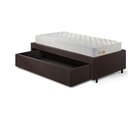 Ver mais imagens de Base Box Cama Solteiro Sapateira Courino Linho Marrom e Colchão Ecoline D33 Ecoflex 88x188