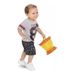 Basketball Baby Cesta Basquete Didático Com Alça - Mercotoys - 3
