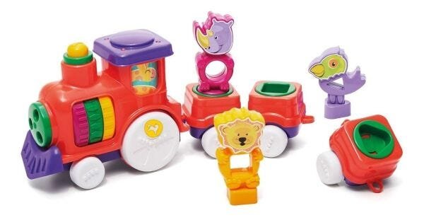 Brinquedo Infantil Zoo Trem Cor Sortida - Tateti - 2