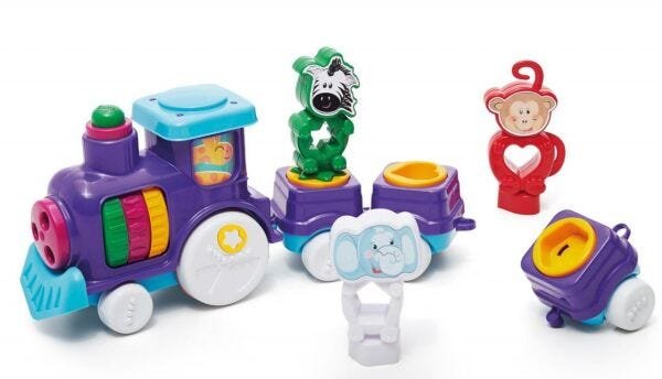 Brinquedo Infantil Zoo Trem Cor Sortida - Tateti - 4