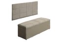 Ver imagem 1 de Kit Cabeceira e Calçadeira Raissa 100 cm Suede Bege