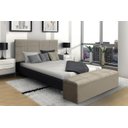 Ver imagem 2 de Kit Cabeceira e Calçadeira Raissa 100 cm Suede Bege