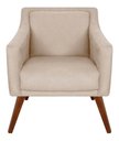Ver imagem 1 de Poltrona Decorativa Gabriela Linho Bege - Dominic Decor