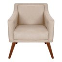 Ver imagem 1 de Poltrona Decorativa Gabriela Linho Bege - Dominic Decor