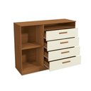 Ver imagem 3 de Cômoda 4 Gavetas 2 Portas:canela/off-white