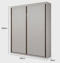 Ver imagem 3 de Guarda Roupa 2 Portas 3 Gavetas Búzios - Móveis Valverde