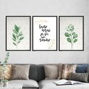 Ver imagem 1 de Kit 3 Quadros Tudo Já Foi Um Sonho 24x18cm - com vidro:Madeira branca