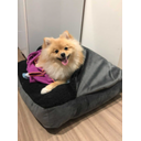 Ver imagem 7 de Cama para Cachorros e Gatos Cave com Coberta G 70x70:Avelã com Marfim Quadrada