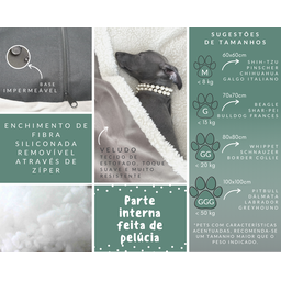Cama para Cachorros e Gatos Cave com Coberta G 70x70:Avelã com Marfim Quadrada - 2