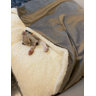 Cama para Cachorros e Gatos Cave com Coberta G 70x70:Avelã com Marfim Quadrada - 8