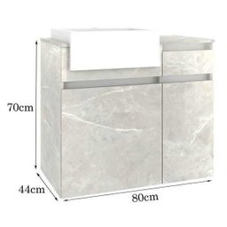 Conjunto para Banheiro com Tomada e LED 80 cm Lilies Móveis - 3