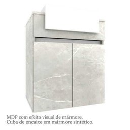 Conjunto para Banheiro com Tomada e Led 60 Cm Lilies Móveis - 5