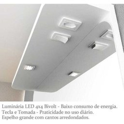 Conjunto para Banheiro com Tomada e Led 60 Cm Lilies Móveis - 4