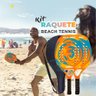 Kit Raquete Lelong Beach Tennis Fibra de Carbono 2 Unidades - 4
