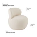 Ver imagem 3 de Poltrona Orgânica Aisha Base Fixa Bouclé Off White - Nexta Casa