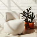 Ver imagem 2 de Poltrona Orgânica Aisha Base Fixa Bouclé Off White - Nexta Casa