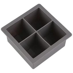 Forma de Gelo 4 Cubos Grandes Silicone Bebidas Whisky - 1