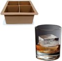 Ver imagem 2 de Forma de Gelo 4 Cubos Grandes Silicone Bebidas Whisky