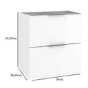 Ver imagem 2 de Gabinete para Banheiro 60 Cm 3 Gavetas Branco Lilies Móveis