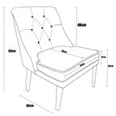 Ver imagem 5 de Kit 2 Cadeiras Paris Suede Bege Rosado - Dominic Decor