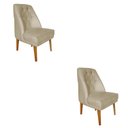 Ver imagem 1 de Kit 2 Cadeiras Paris Suede Bege Rosado - Dominic Decor