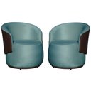 Ver imagem 1 de Kit 2 Poltronas para Recepção Decoração Sala Confortável - Veludo - Sv Decor:azul Turquesa