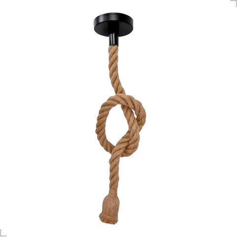 Pendente Corda de 1m Cru Sisal Natural Rústico Bivolt 1xe27
